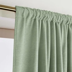 EMINZA Rideau obscurcissant thermique galon fronceur (280 x 240 cm) Minuit Vert kaki Outlet