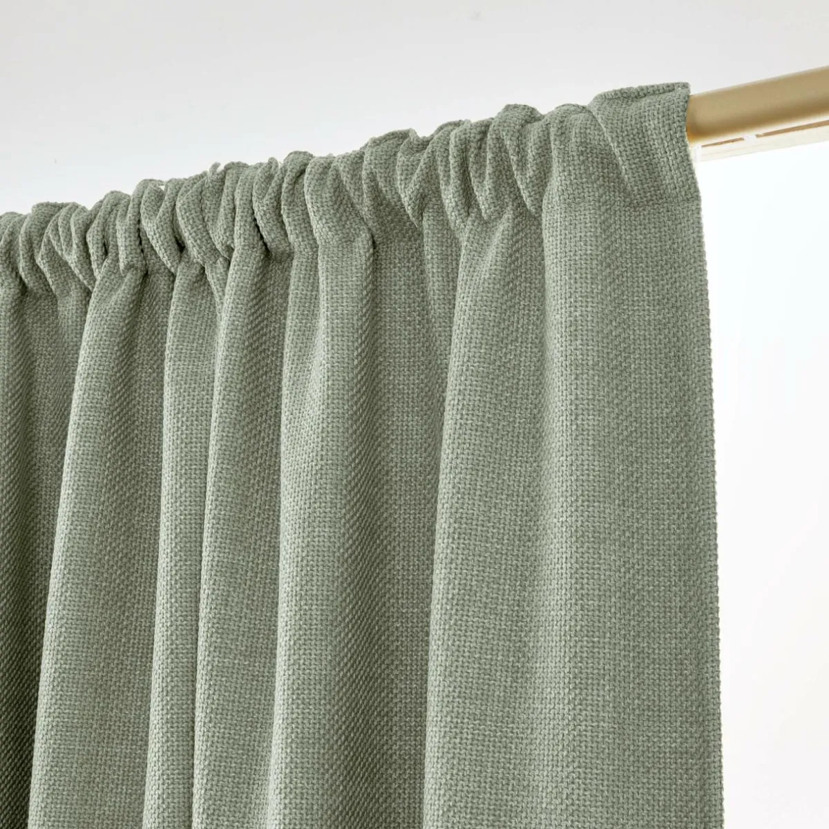 EMINZA Rideau obscurcissant thermique galon fronceur (180 x 260 cm) Alba Vert romarin Discount