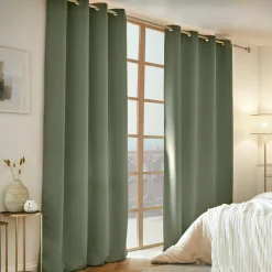 EMINZA Rideau obscurcissant thermique (140 x 280 cm) Calore Vert kaki Hot