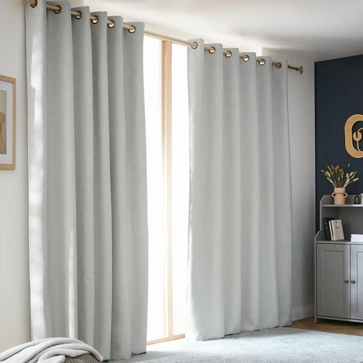 EMINZA Rideau obscurcissant thermique (180 x 260 cm) Alba Gris Sale