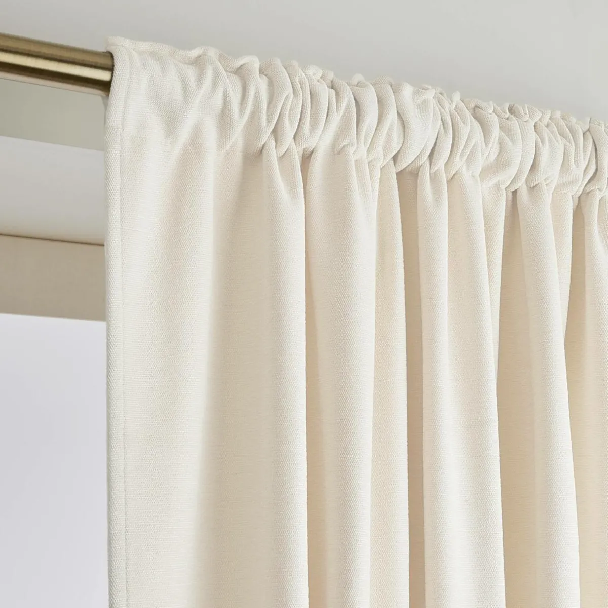 EMINZA Rideau obscurcissant thermique galon fronceur (280 x 240 cm) Minuit sable Beige Best