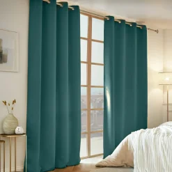 EMINZA Rideau obscurcissant thermique (140 x 240 cm) Calore Bleu canard Best