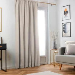 EMINZA Rideau obscurcissant thermique galon fronceur (280 x 240 cm) Minuit Taupe Outlet