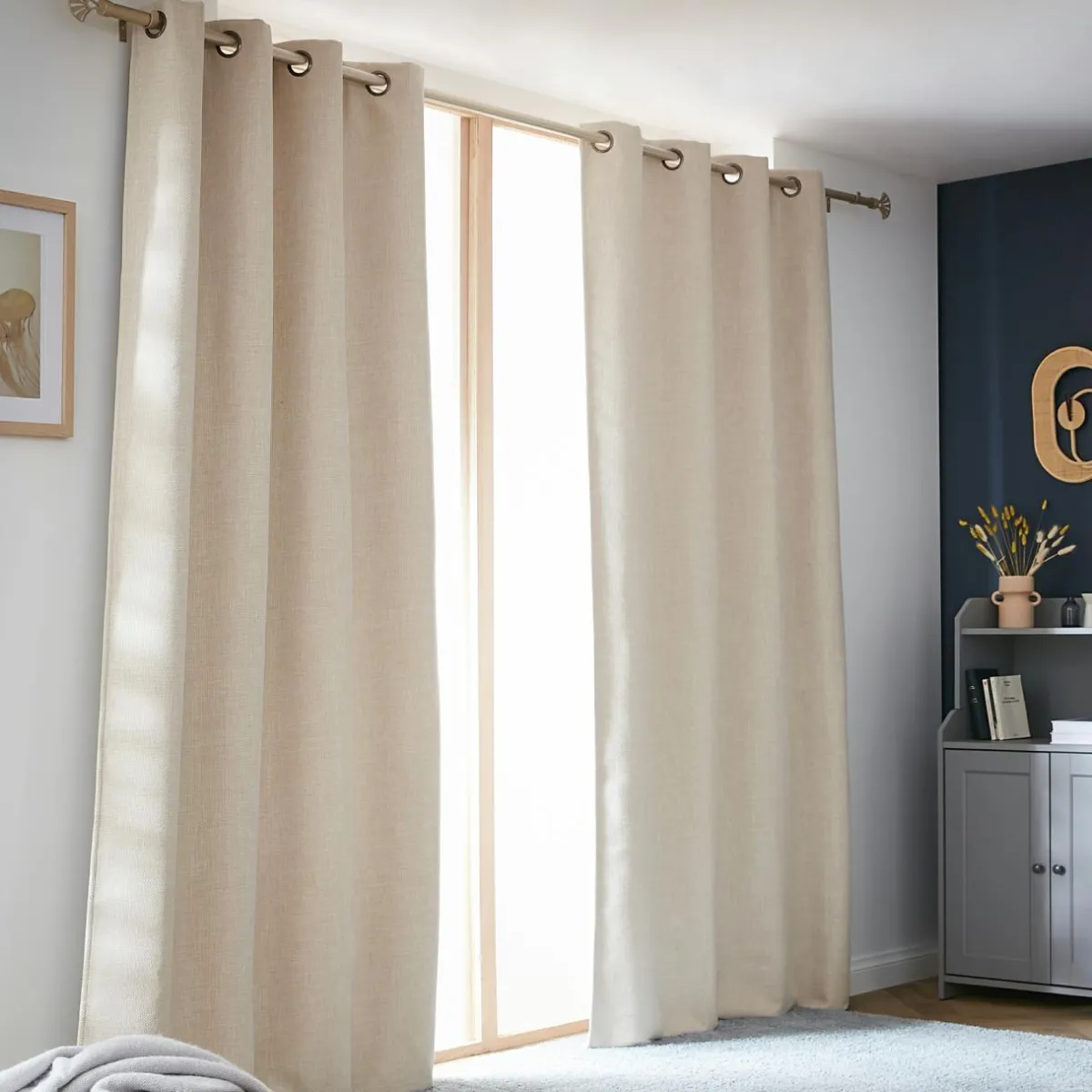 EMINZA Rideau obscurcissant thermique (140 x 280 cm) Alba grège Beige Sale