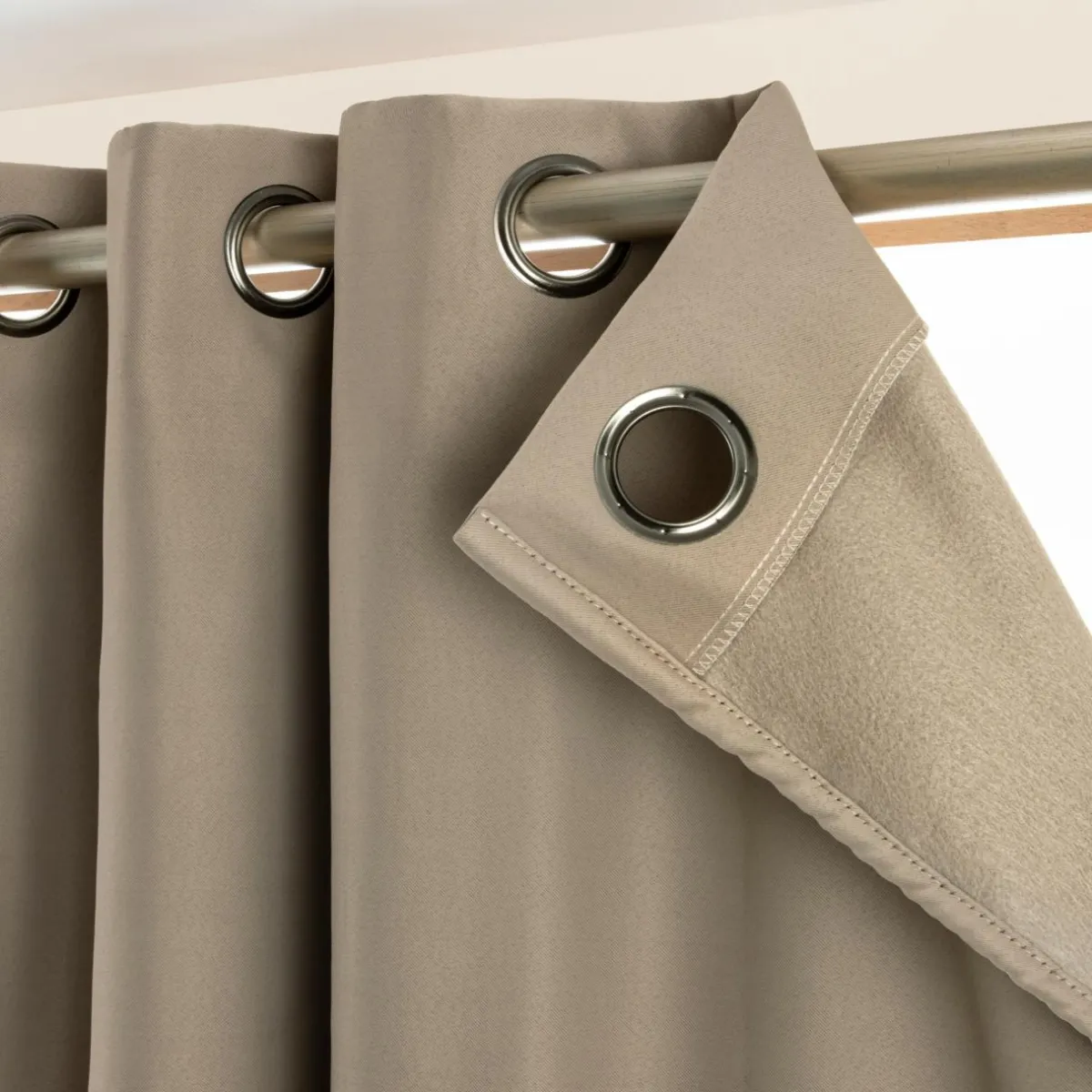 EMINZA Rideau obscurcissant thermique (180 x 260 cm) Calore Taupe New