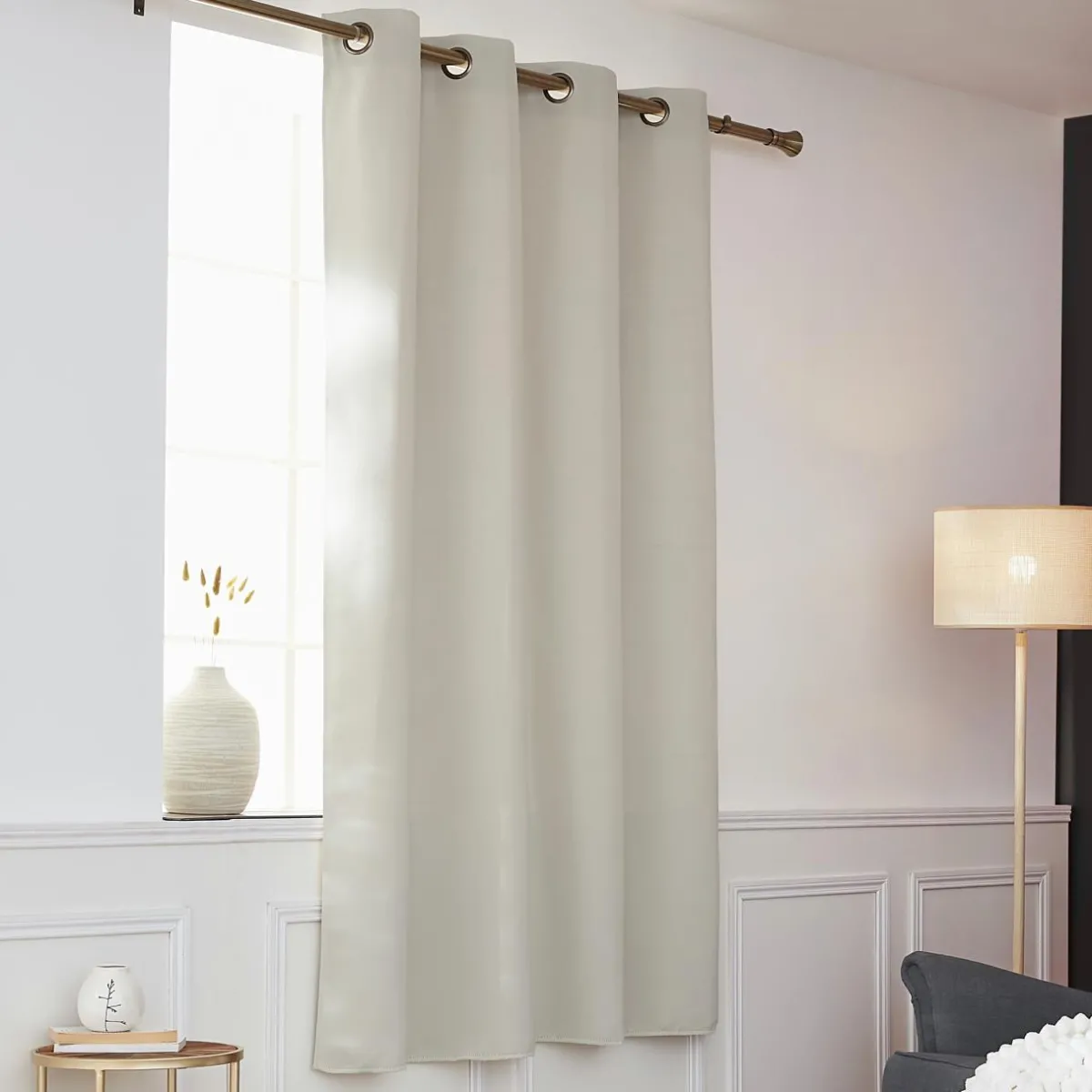 EMINZA Rideau obscurcissant thermique (140 x 180 cm) Calore Beige Outlet