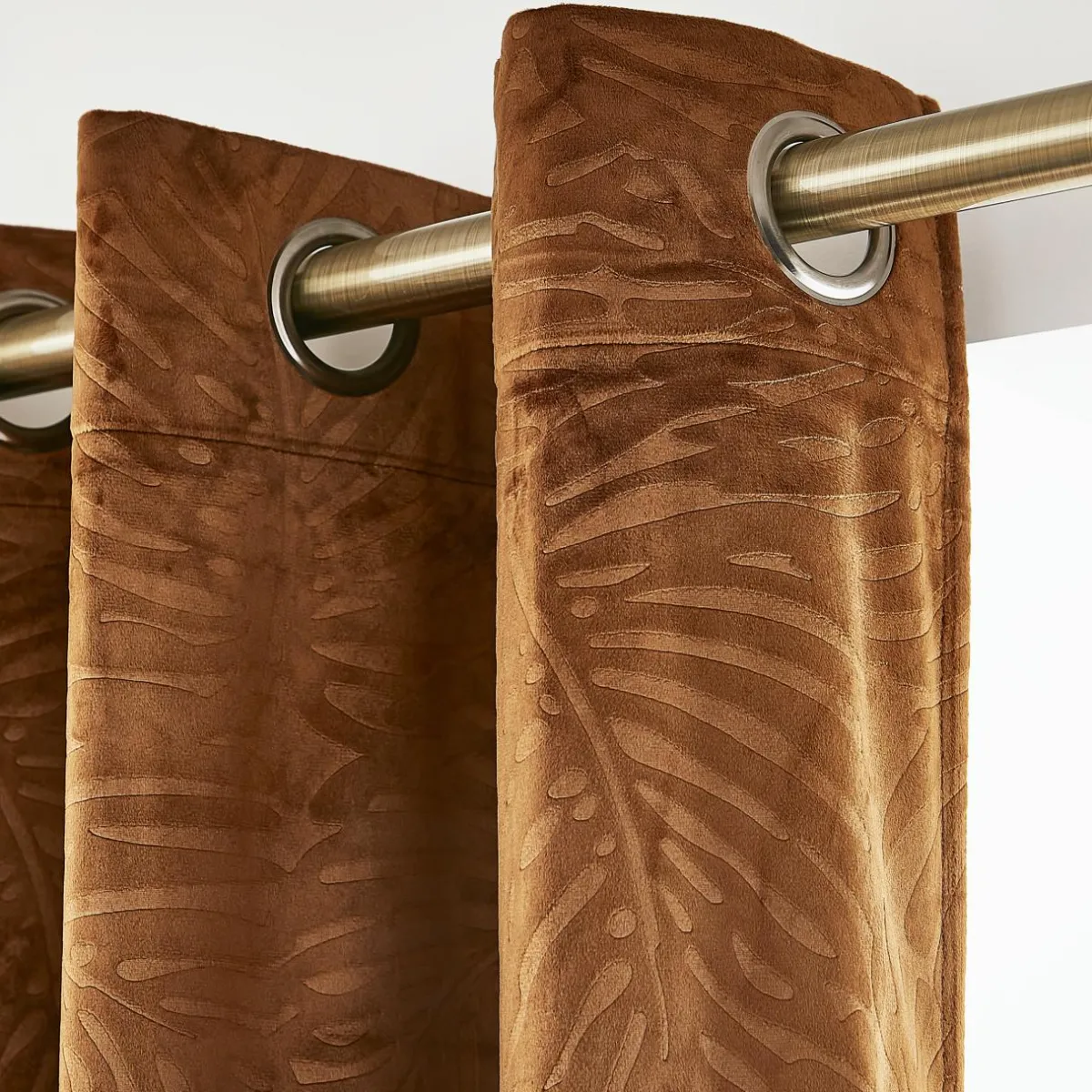 EMINZA Rideau obscurcissant velours (140 x 280 cm) Fern Camel Sale
