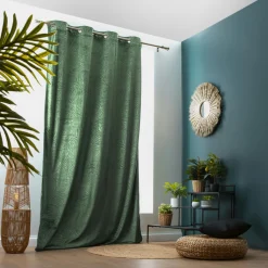 EMINZA Rideau obscurcissant velours (140 x 280 cm) Fern Vert romarin Online