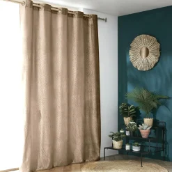 EMINZA Rideau obscurcissant velours (180 x 260 cm) Fern Taupe Clearance