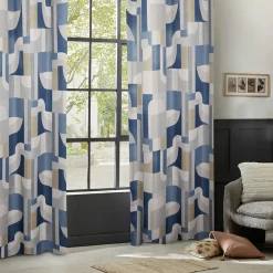Atmosphera, cru017dateur d'intu017drieur Rideau occultant (135 x 260 cm) Elena Bleu Hot