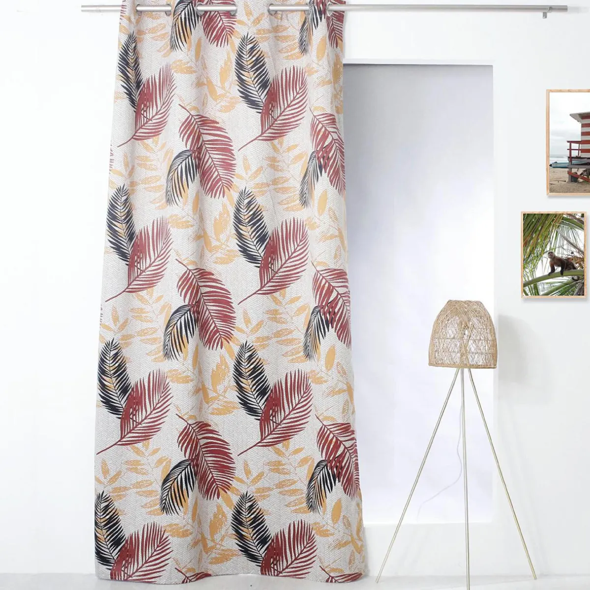 ENJOY HOME Rideau occultant (140 x 240 cm) Vegetal Terre cuite Terracotta Best