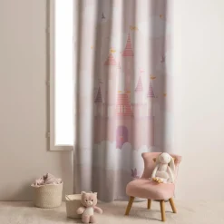 ATMOSPHERA Rideau occultant enfant (135 x 260 cm) Château Rose Hot