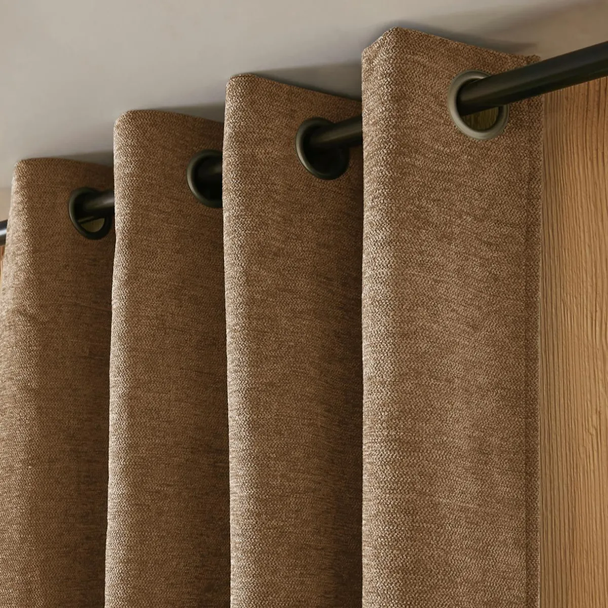 EMINZA Rideau occultant isolant Total Blackout (140 x 180 cm) Magnus Camel New