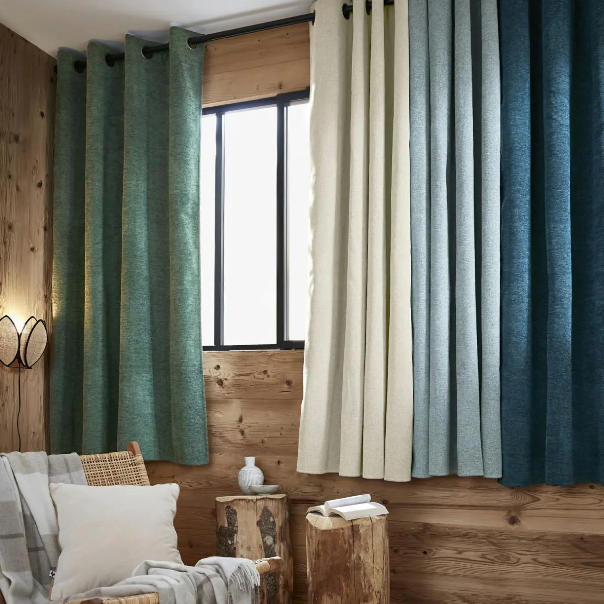 EMINZA Rideau occultant isolant Total Blackout (140 x 180 cm) Magnus Camel New