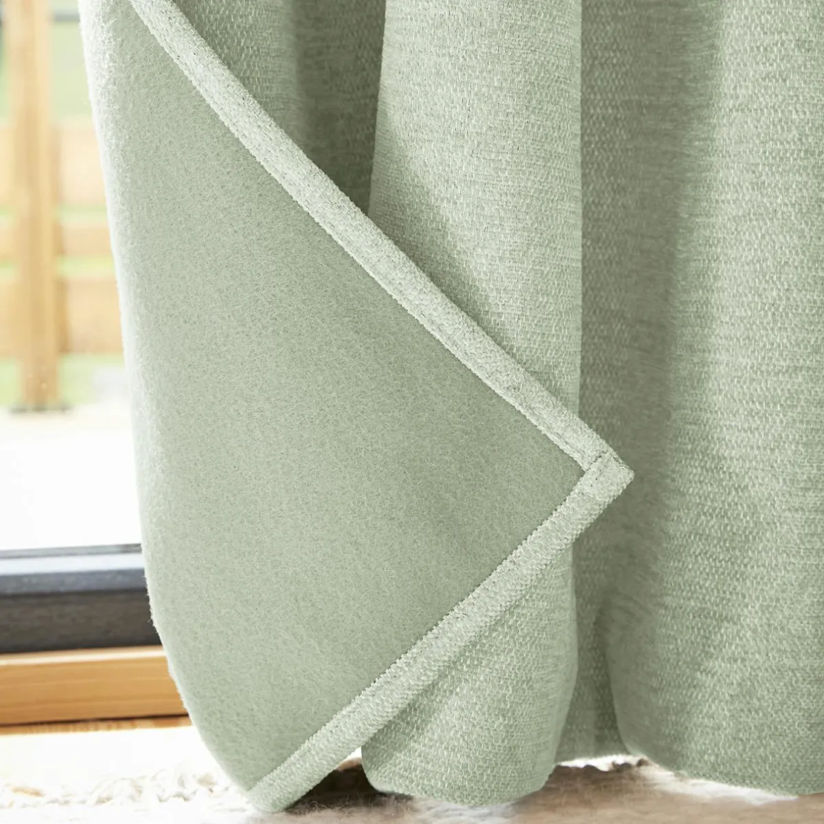EMINZA Rideau occultant isolant Total Blackout (140 x 240 cm) Magnus Vert Eucalyptus Hot