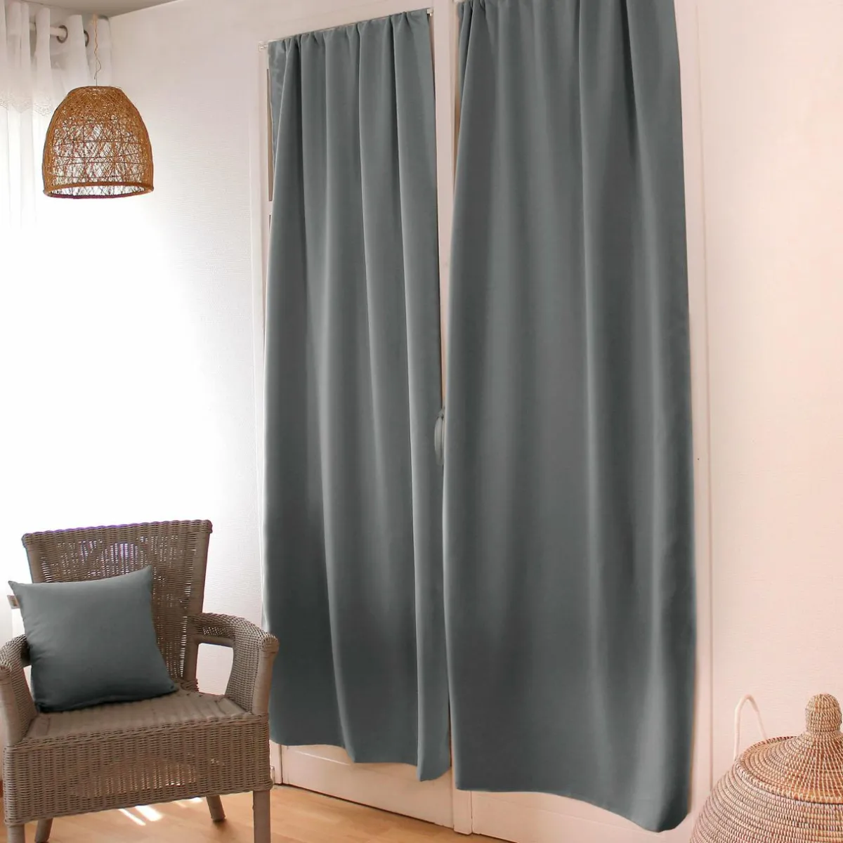 ENJOY HOME Rideau occultant passe-tringle (90 x 210 cm) Night Gris clair Online