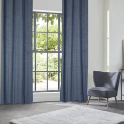 Atmosphera, cru017dateur d'intu017drieur Rideau occultant velours (135 x 260 cm) Yupi indigo Bleu