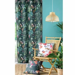 DOUCEUR D'INTERIEUR Rideau oeillets (140 x 260 cm) Féerie Vert émeraude New