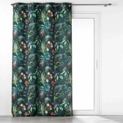 DOUCEUR D'INTERIEUR Rideau oeillets (140 x 260 cm) Féerie Vert émeraude New