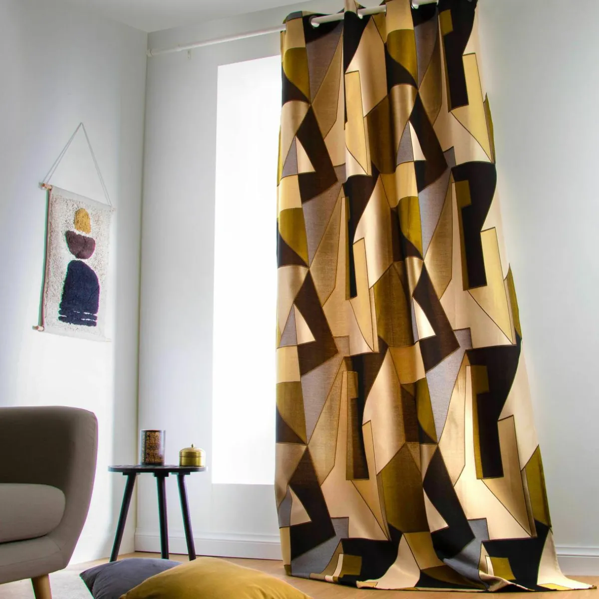 LINDER Rideau oeillets (135 x 260 cm) L'estaque Noir