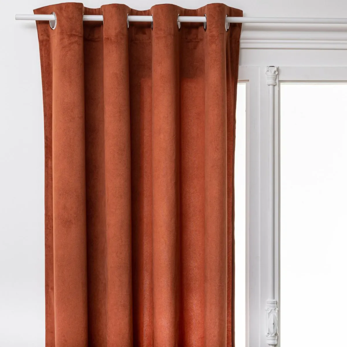 ATMOSPHERA Rideau oeillets (140 x 260 cm) Lilou Terracotta Outlet