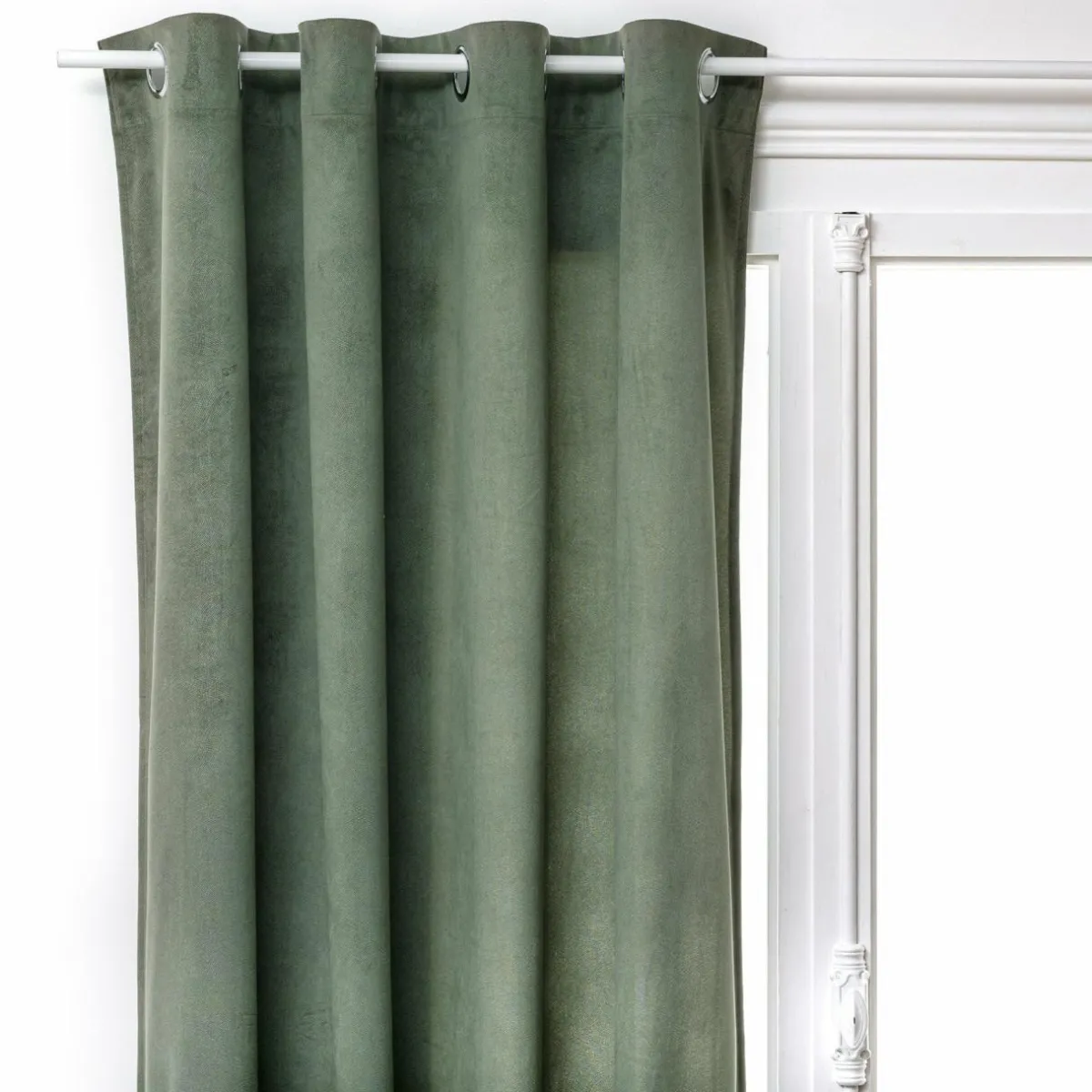 ATMOSPHERA Rideau oeillets (140 x 260 cm) Lilou Vert kaki Clearance