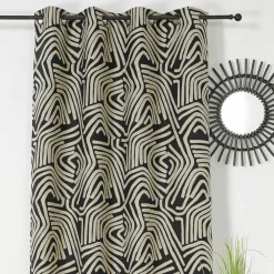 LINDER Rideau oeillets (140 x 260 cm) Nairobi Noir Clearance