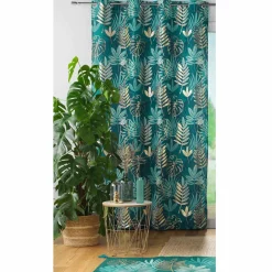 DOUCEUR D'INTERIEUR Rideau oeillets (140 x 260 cm) Ornella Vert émeraude