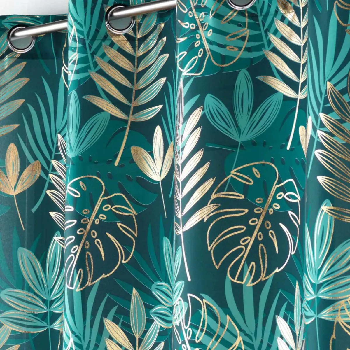 DOUCEUR D'INTERIEUR Rideau oeillets (140 x 260 cm) Ornella Vert émeraude