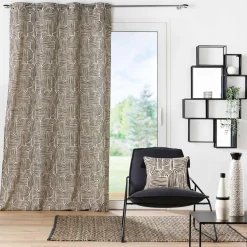 DOUCEUR D'INTERIEUR Rideau oeillets (140 x 240 cm) Pandore Noir Clearance