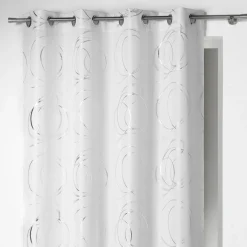 DOUCEUR D'INTERIEUR Rideau oeillets (140 x H260 cm) Bully Blanc Clearance