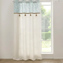 douceur d'intu017drieur Rideau polycoton (140 x 240 cm) Hera Bleu Discount