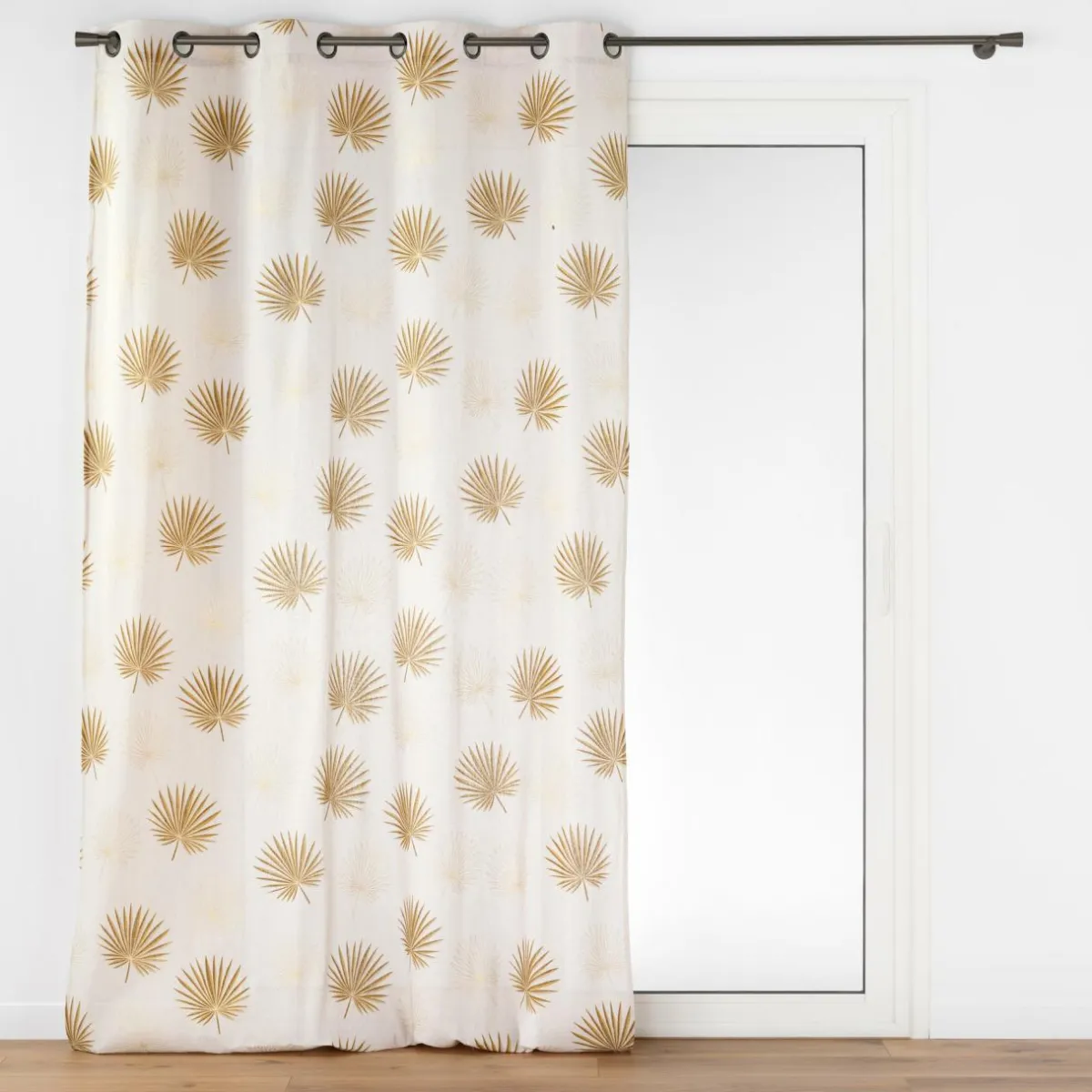 douceur d'intu017drieur Rideau polycoton (140 x 240 cm) Lotus Jaune ocre Discount