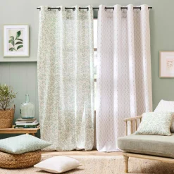 douceur d'intu017drieur Rideau polycoton (140 x 240 cm) Naya Vert sauge Hot