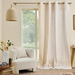 douceur d'intu017drieur Rideau polycoton (140 x 240 cm) Saharis Beige New