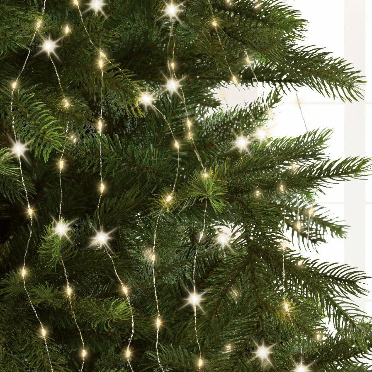 KAEMINGK Rideau pour sapin H2,40 m 832 Micro LED Flashing light Blanc chaud