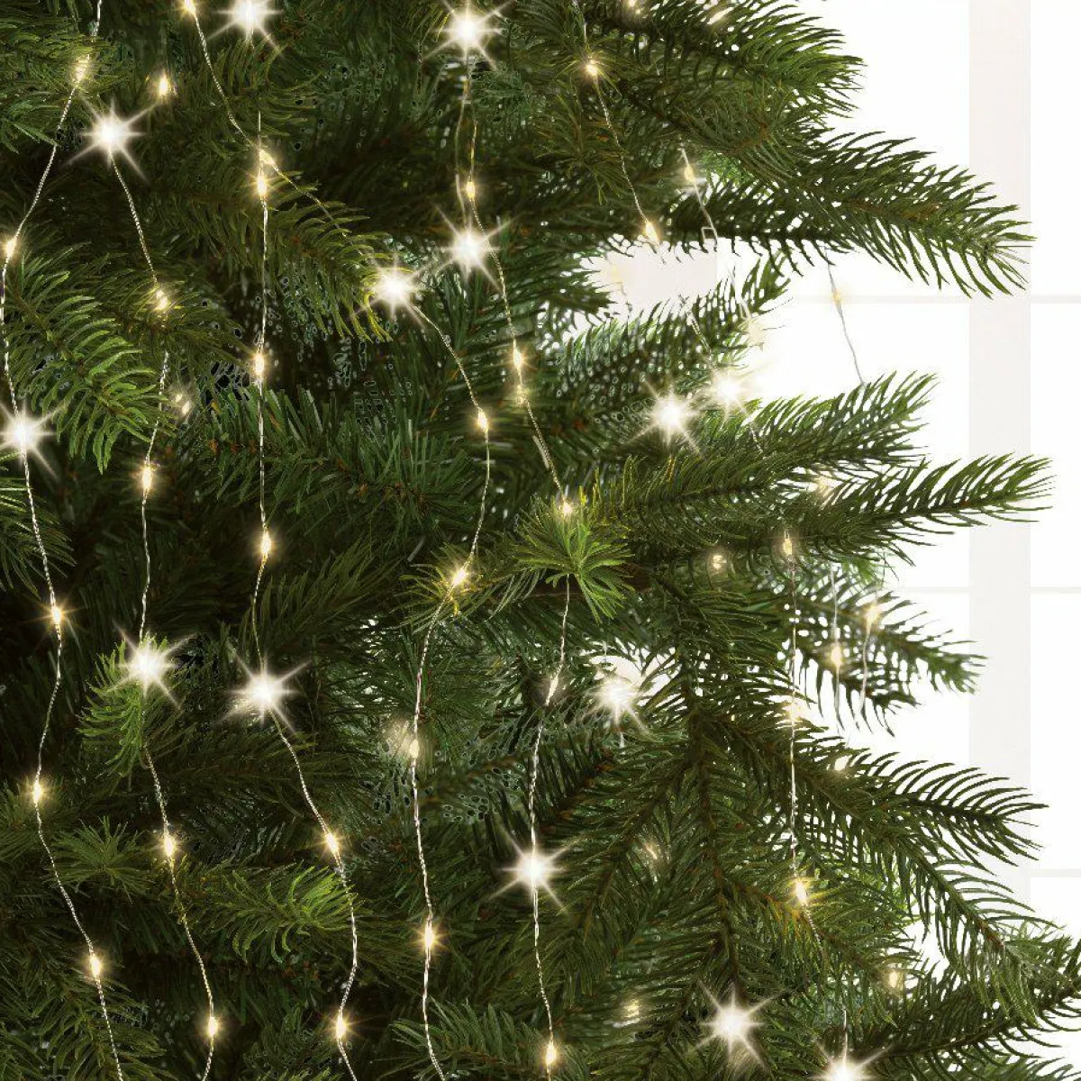 KAEMINGK Rideau pour sapin H2,10 m 672 Micro LED Flashing light Blanc chaud