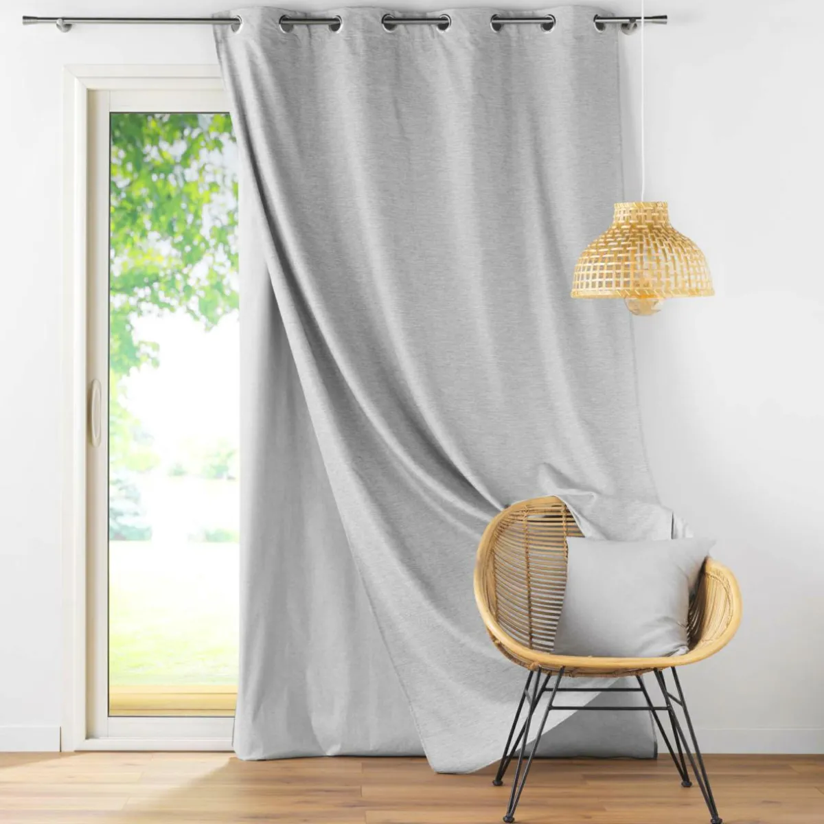 DOUCEUR D'INTERIEUR Rideau thermique doublure amovible (140 x 260 cm) Coverline Gris clair Hot