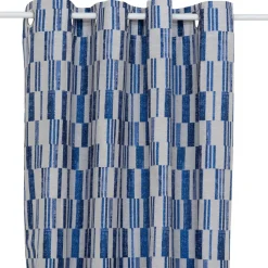 Atmosphera, cru017dateur d'intu017drieur Rideau tissé (140 x 260 cm) Leyna Bleu