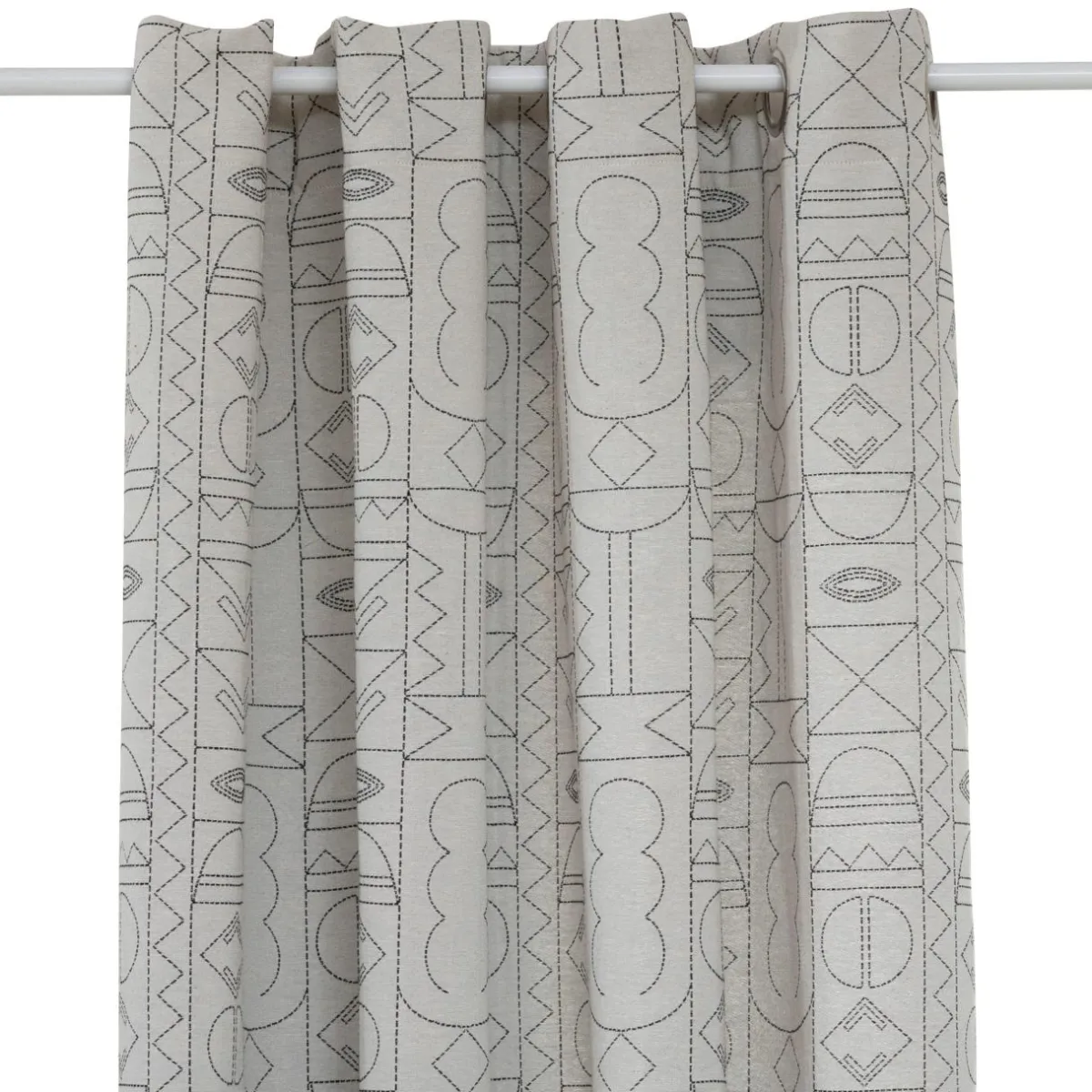 Atmosphera, cru017dateur d'intu017drieur Rideau tissé (140 x 260 cm) Mala Noir Clearance