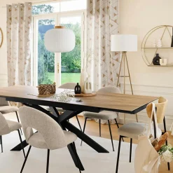 Atmosphera, cru017dateur d'intu017drieur Rideau tissé (140 x 260 cm) Maloé Marron Cannelle Best