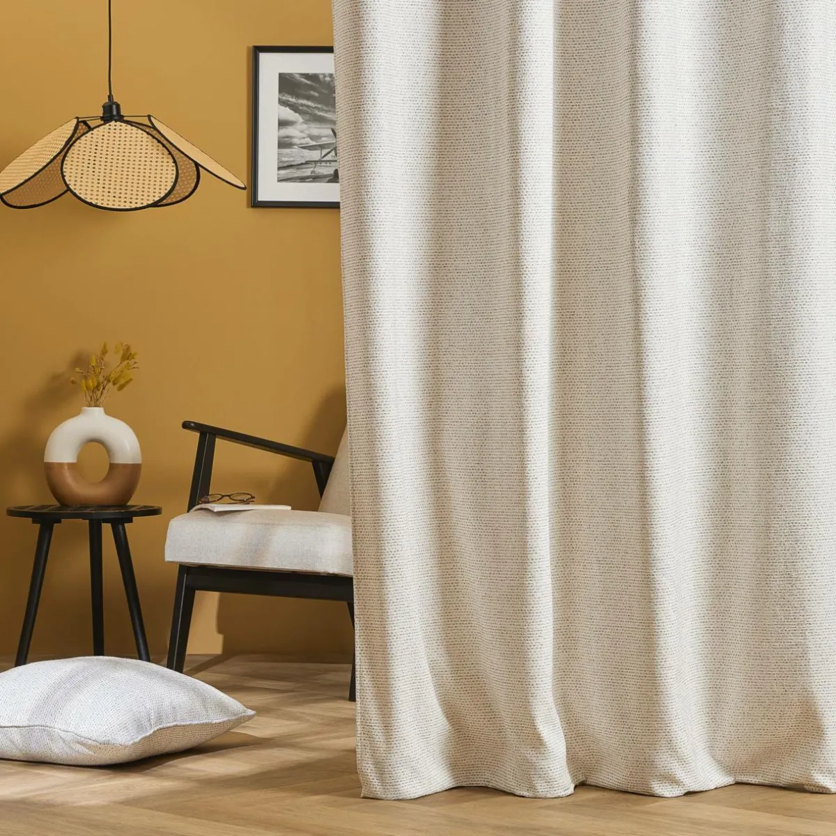 EMINZA Rideau tissage jacquard (140 x 240 cm) Oscar Ivoire Outlet