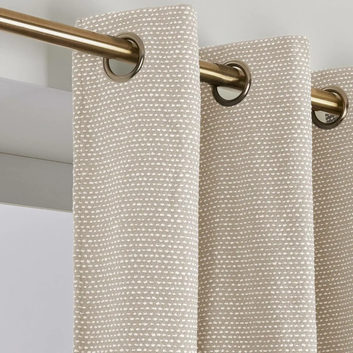 EMINZA Rideau tissage jacquard (140 x 240 cm) Oscar Taupe New
