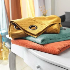 douceur d'intu017drieur Rideau velours (140 x 260 cm) Casual Vert sauge Outlet