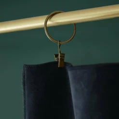 EMINZA Rideau velours de coton ajustable (140 x max 270 cm) Victor Bleu nuit Outlet