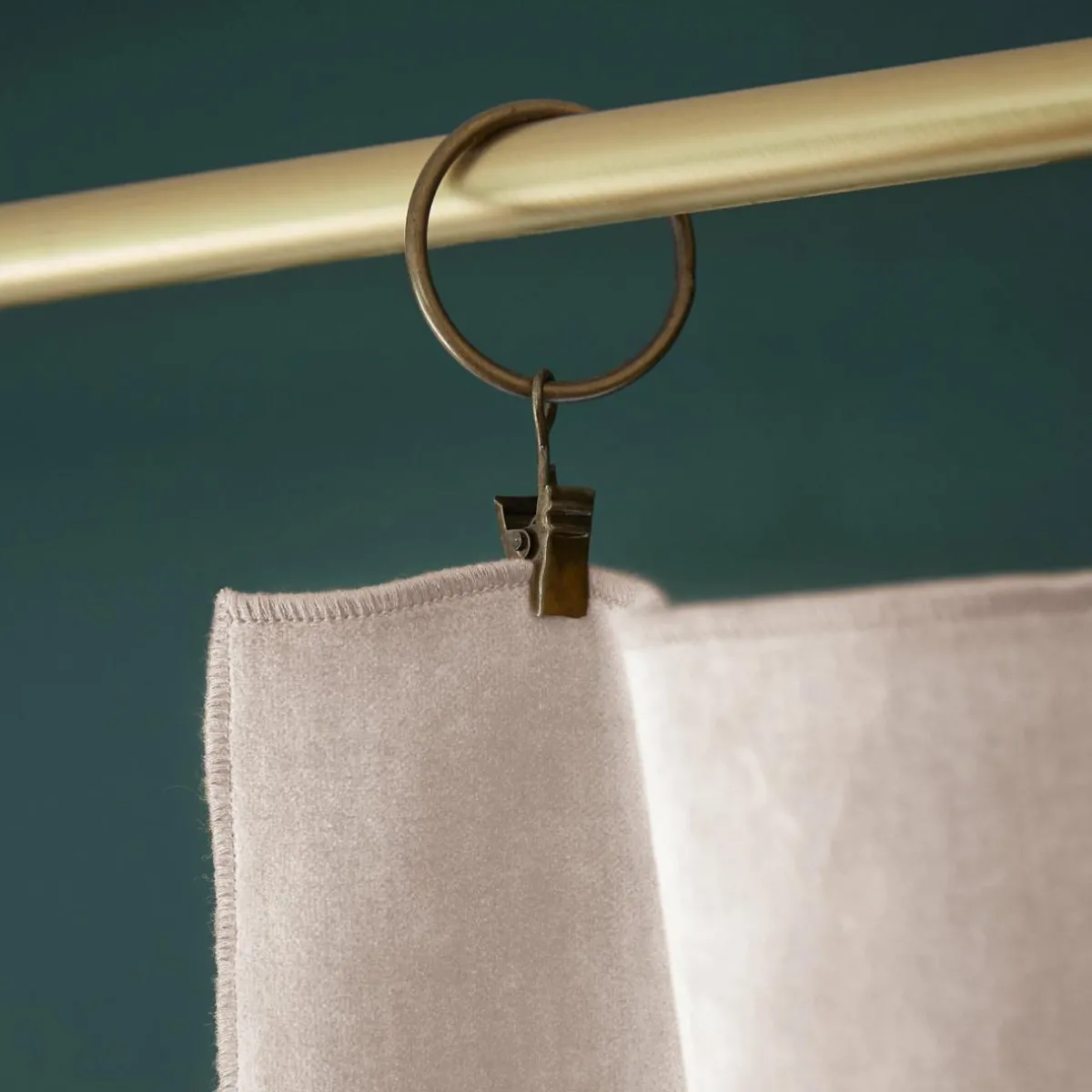 EMINZA Rideau velours de coton ajustable (140 x max 270 cm) Victor pampa Beige Discount