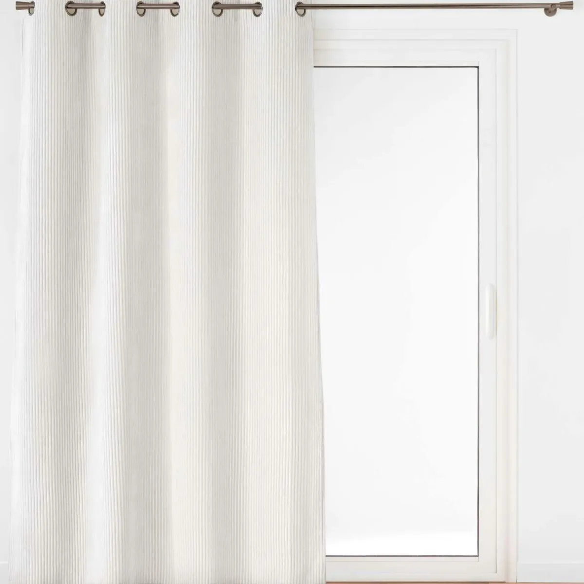 douceur d'intu017drieur Rideau velours relief (140 x 260 cm) Nils Blanc Outlet