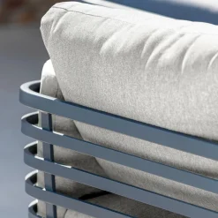 MOBELLIA Salon de jardin aluminium 9 places 12 pcs Monte Carlo Gris anthracite et gris clair Anthracite - Gris Clair Best