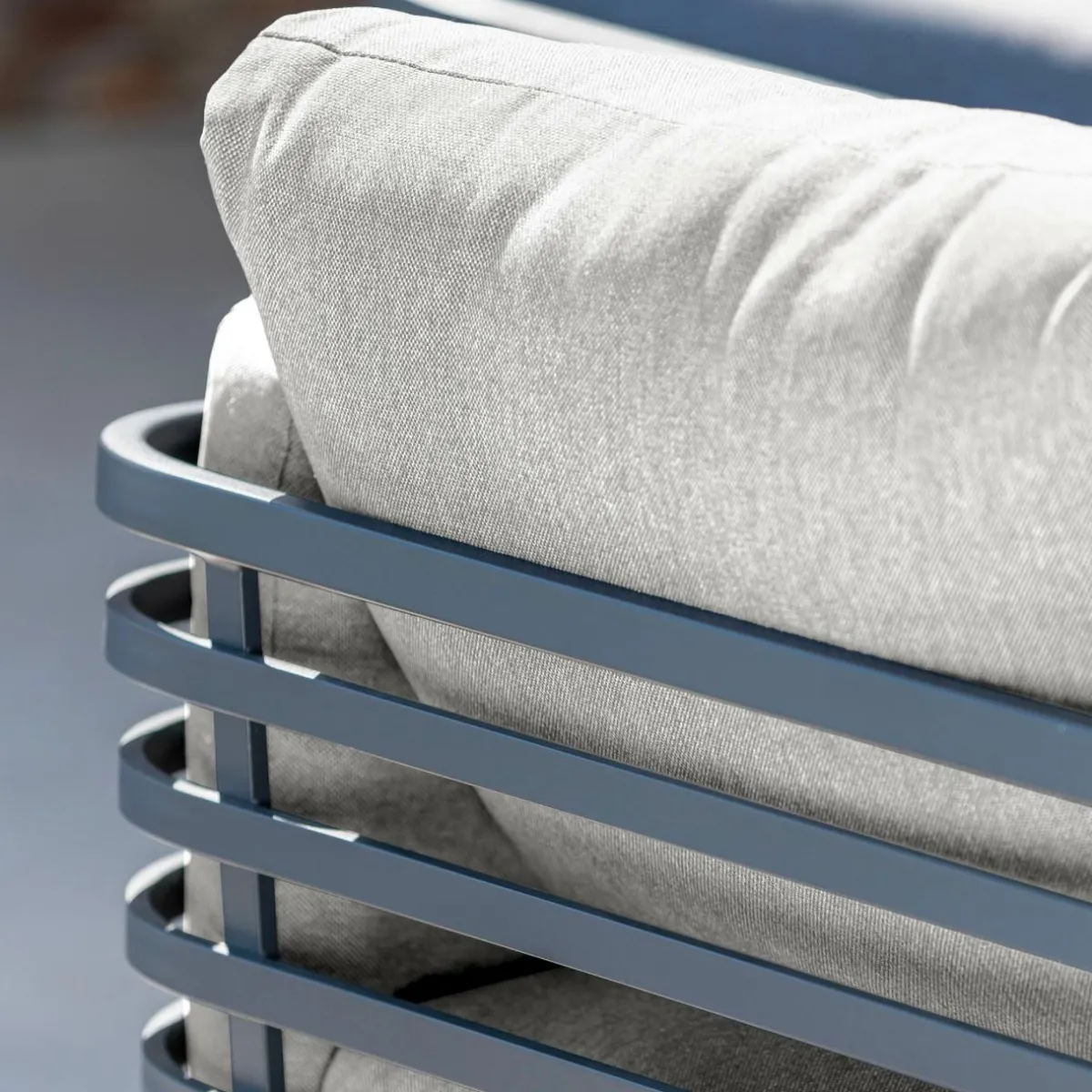 MOBELLIA Salon de jardin aluminium 9 places 12 pcs Monte Carlo Gris anthracite et gris clair Anthracite - Gris Clair Best