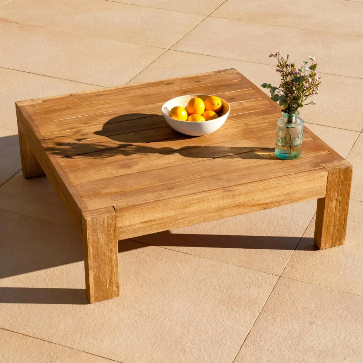 MOBELLIA Salon de jardin d'angle en bois d'acacia 6 places 5 pcs Borneo Gris Anthracite New
